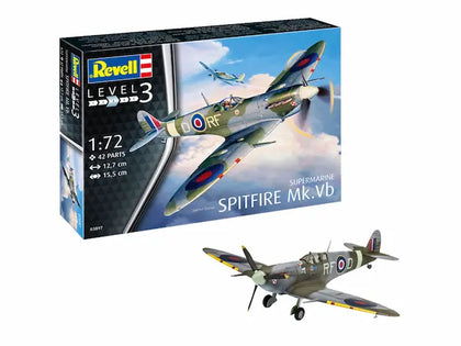 SUPERMARINE SPITFIRE MK.VB 1/72 LUNGH 12.7 cm