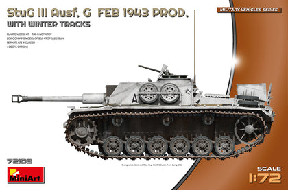 STUG III AUSF. G FEB 1943 W/WINTER TRACKS 1/72