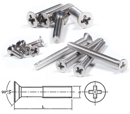 VITI CROCE TESTA SVASATA 2.5X6 ACCIAIO INOSSIDABILE 30 PZ