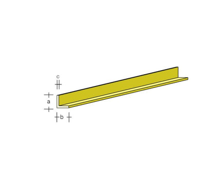 PROFILATO A L IN OTTONE 1X1 mm LUNGH 330 mm